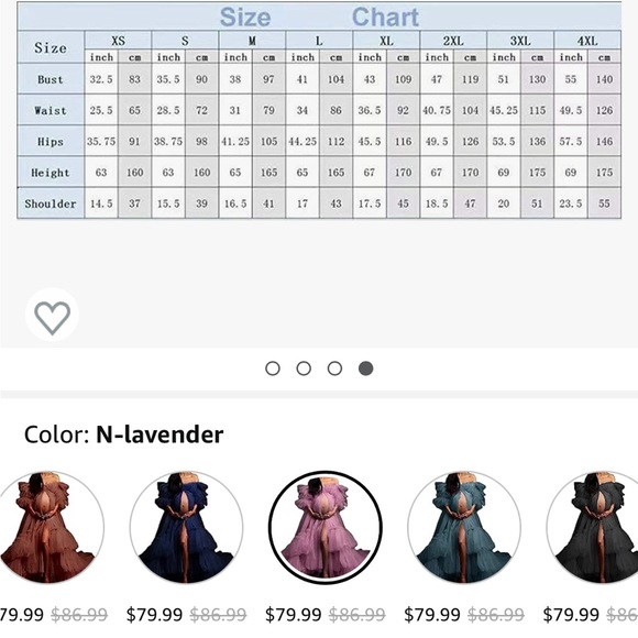 Plus size purple maternity photoshoot dress - Picture 3 of 9